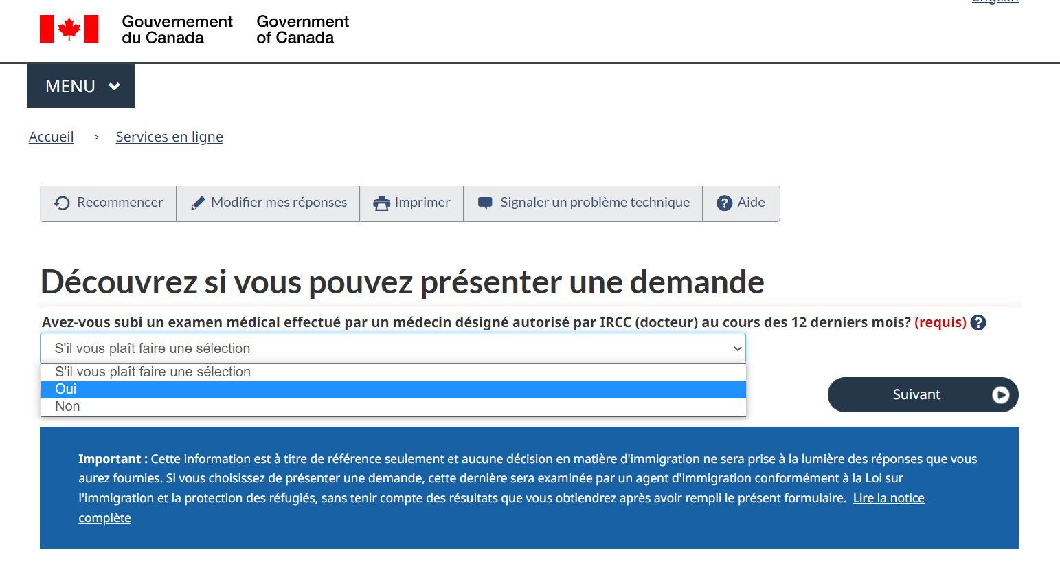Dépôt examen médical
